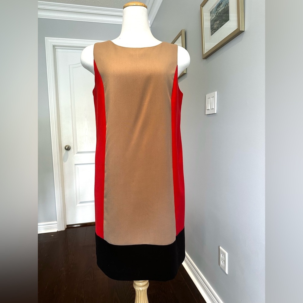 Dorothy Perkins Orange and Tan Sheath Mini Dress